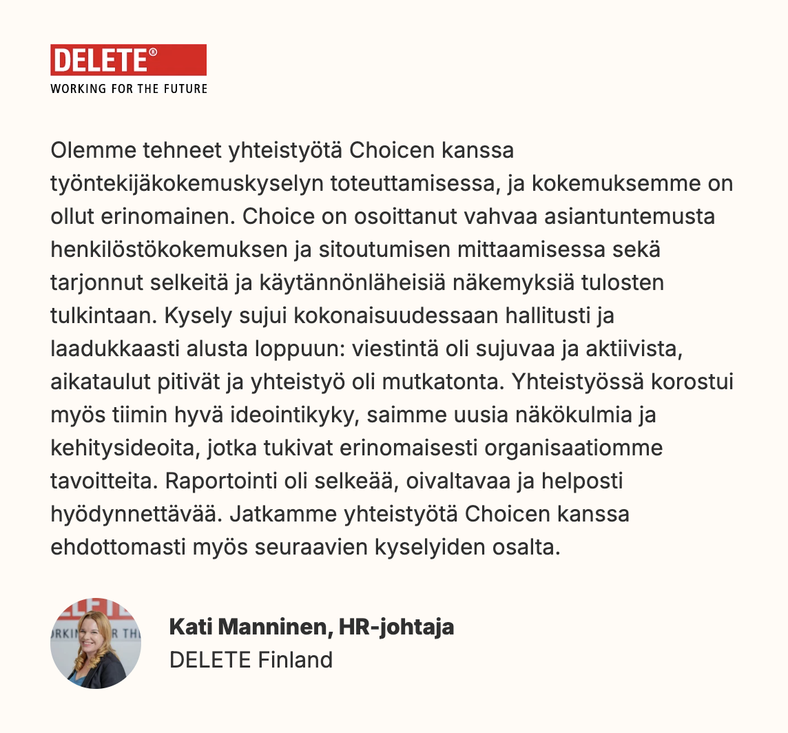 Choice EX - suositukset