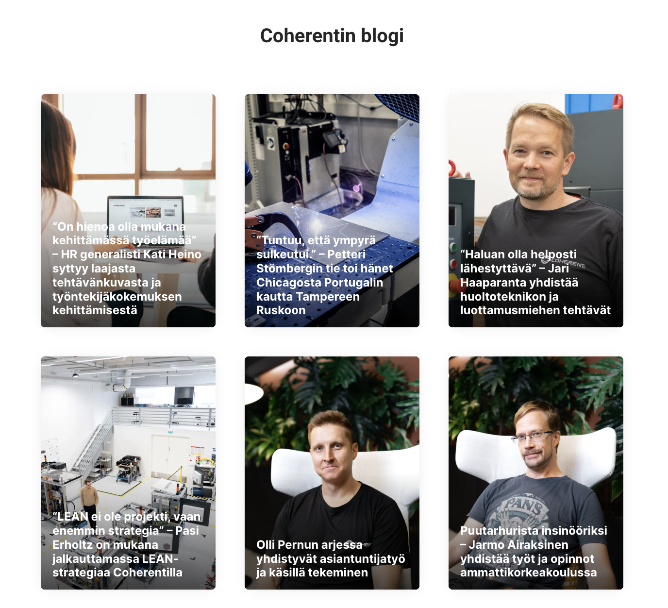 Coherentin sisällöntuotannot ja blogi