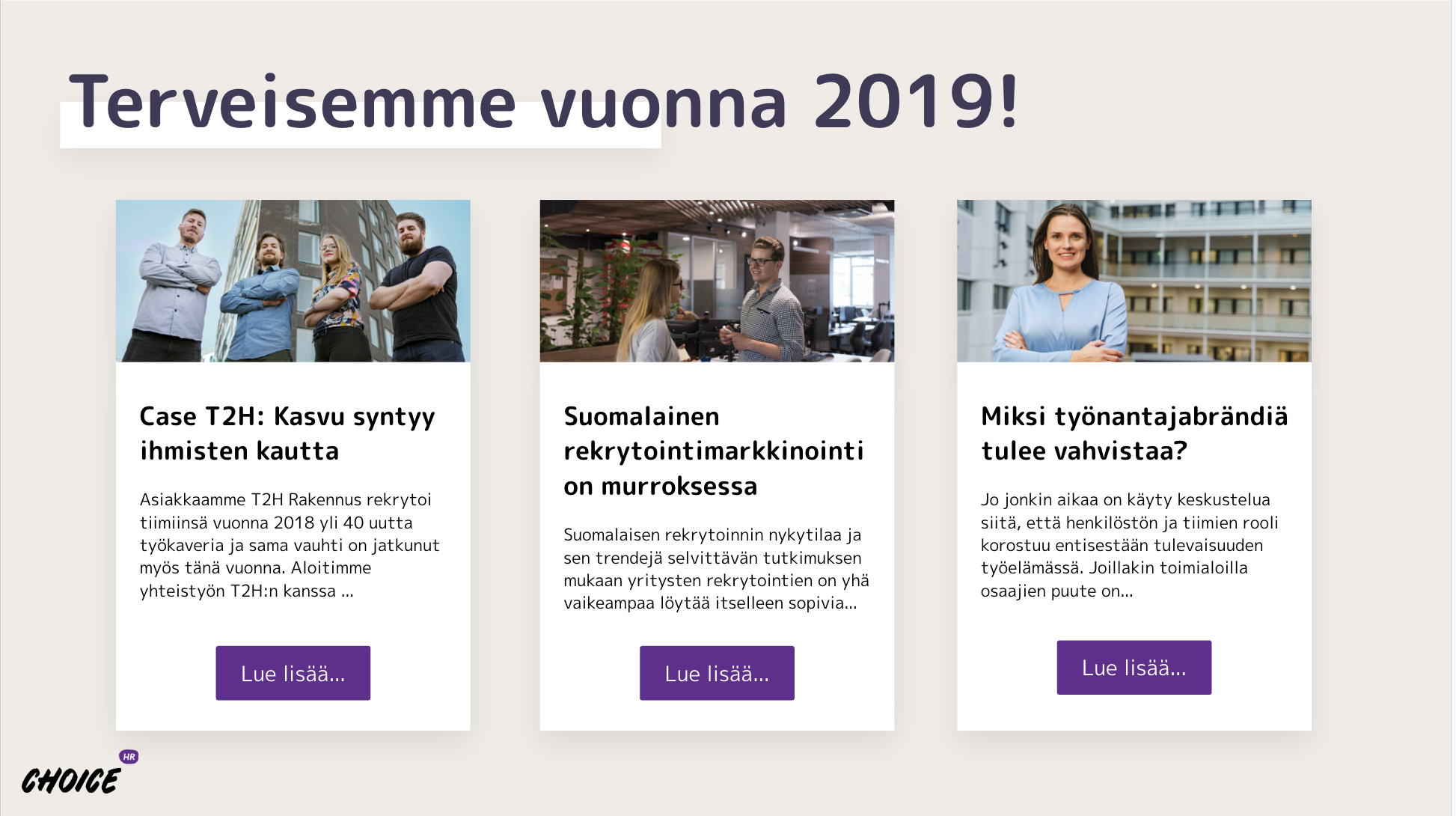Choice HR Oy - ensimmäinen ilme